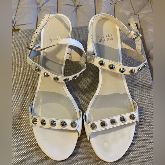 Stuart Weitzman white wedge sandals - Picture 3 of 5
